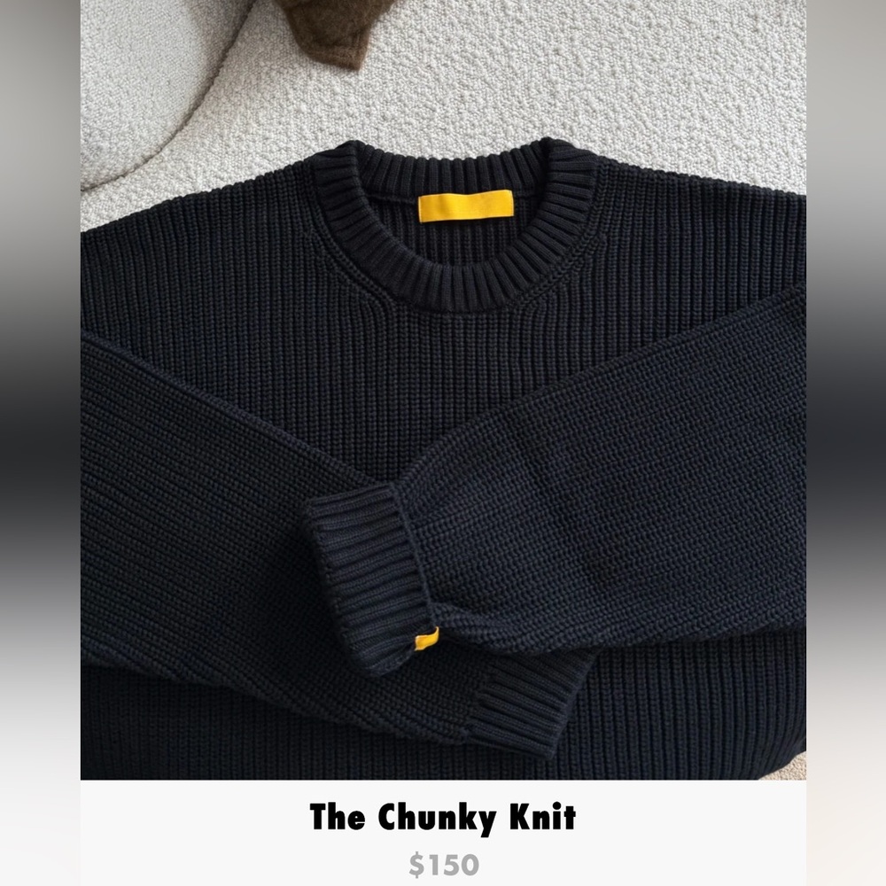 Black Chunky Knit Sweater